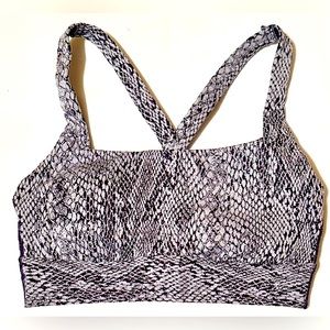 Purple All in Motion Women Medium Support Snake Print Jacquard Sports Bra